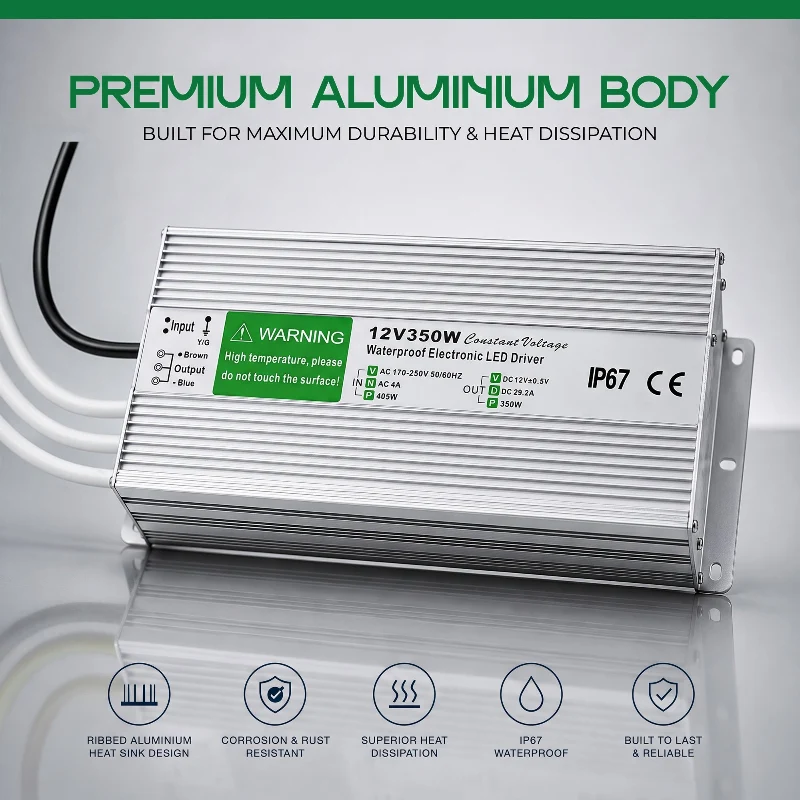 LED trafo 12v IP67 wasserdicht Netzteil 10W - 350W ~1545