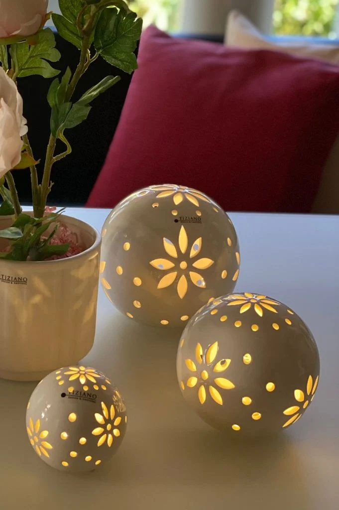 Lichtkugel Tadino LED creme-weiß