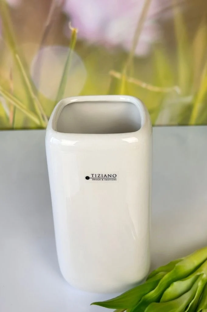 Vase Brezone creme-weiß
