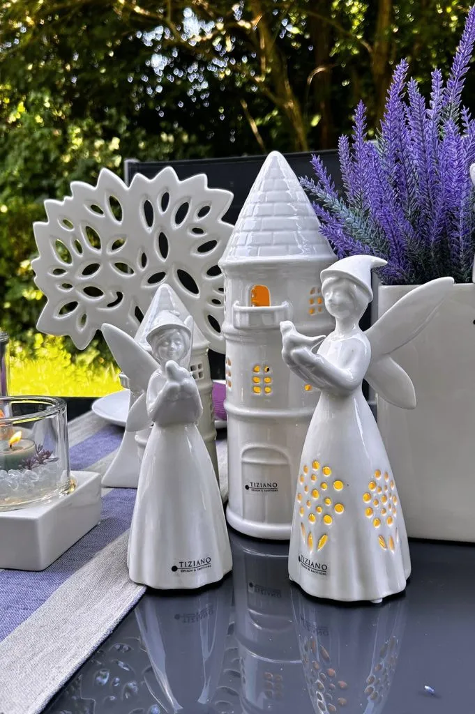 Turm Rapunzel LED creme-weiß