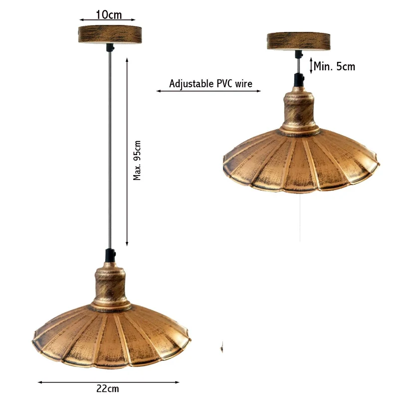 Retro Höhenverstellbar Pendelleuchte E27 Küchenlampe ~1507