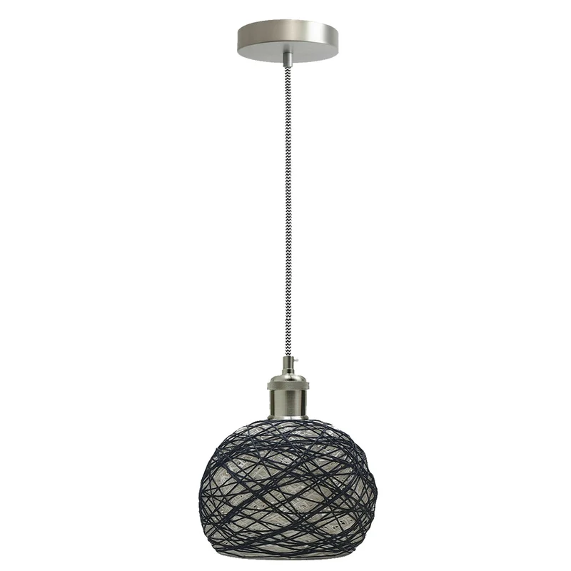 Industrielle Vintage Deckenlampe – Retro E27 Pendelleuchte mit Käfig-Design Kronleuchter~1506