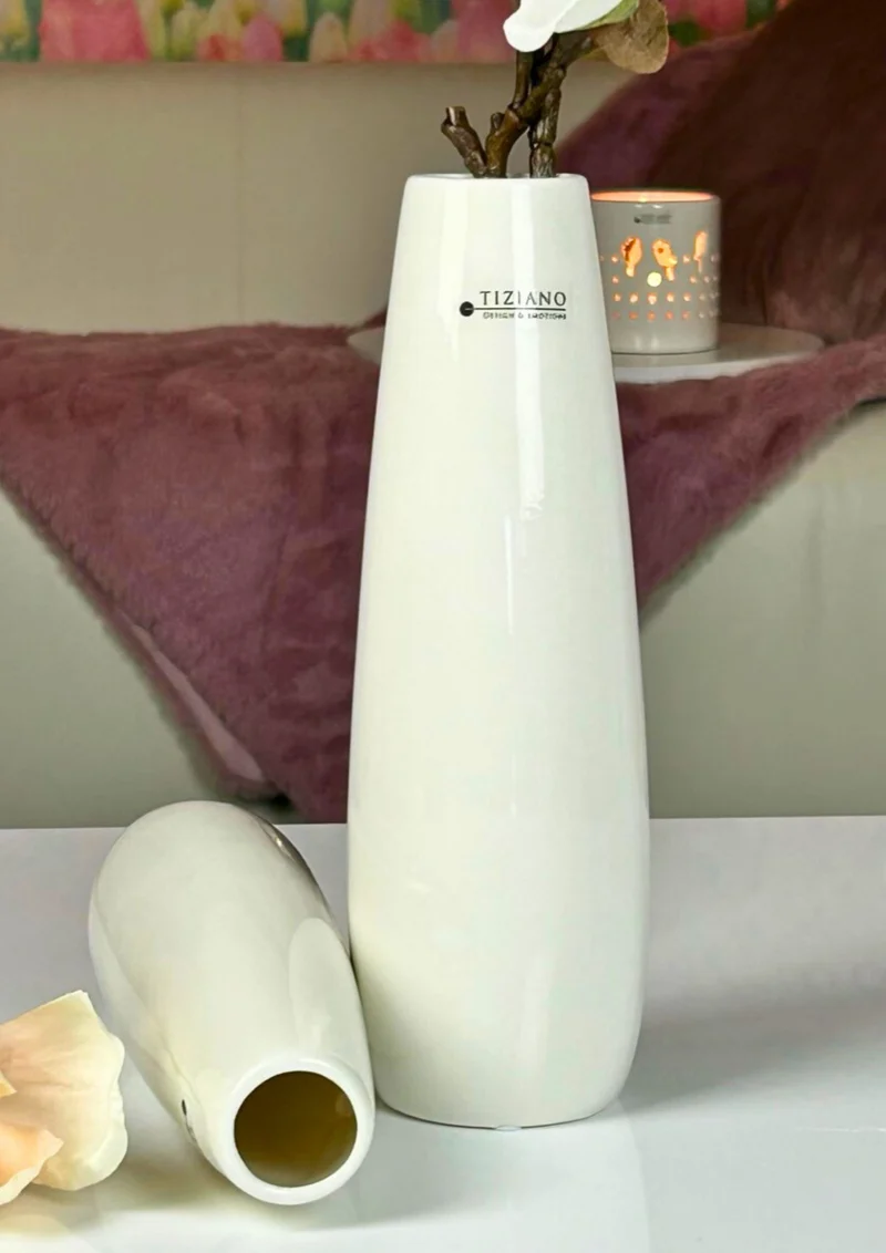 Vase Manioli ceme-weiß