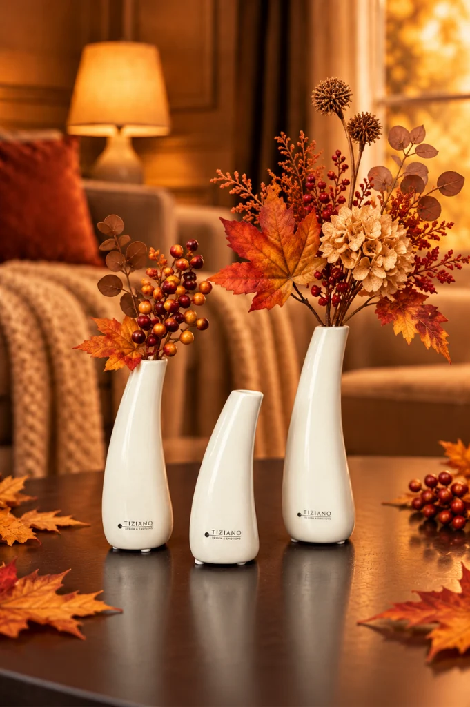 Singelvase Torano creme-weiß