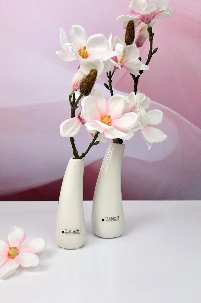 Singelvase Torano creme-weiß