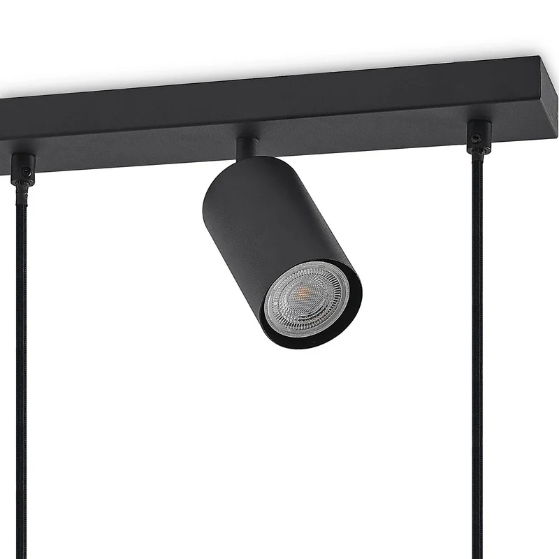 B-Ware Lindby Hängeleuchte Sanad LED Pendelleuchte 9-flammig dimmbar schwarz 116cm