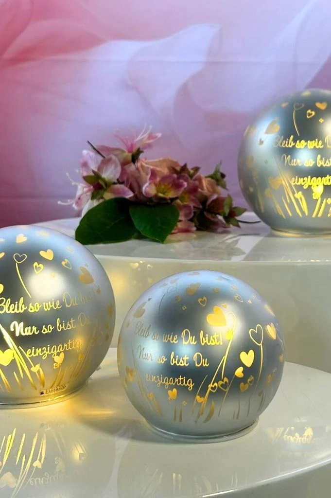 LED Glaskugel Roviano Bleib so wie du bist