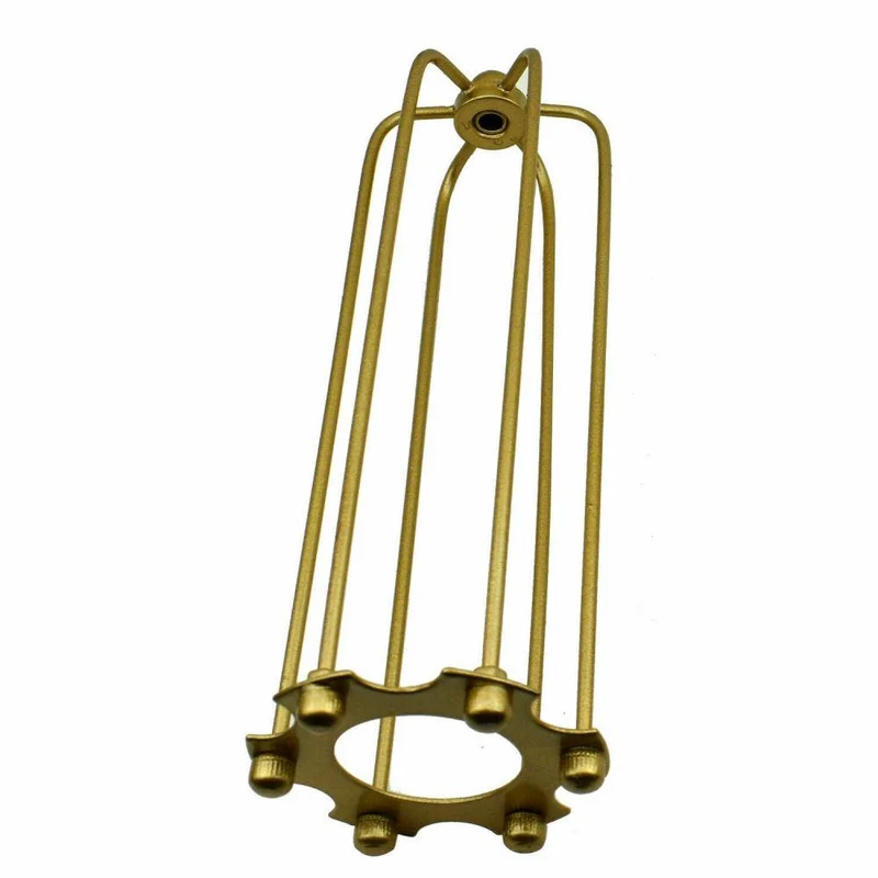 Gold Rustic State Long Metalldraht Lichtkäfig~1273
