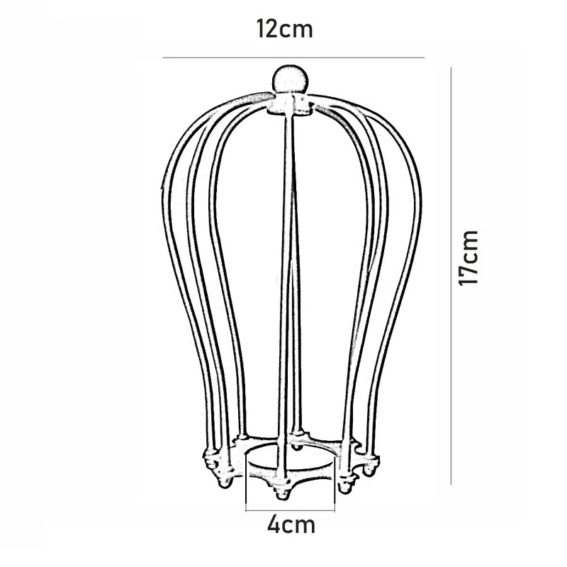 Ballonform Rustikaler roter Metalldrahtkäfig-lampenschirm für hängeleuchte~1267