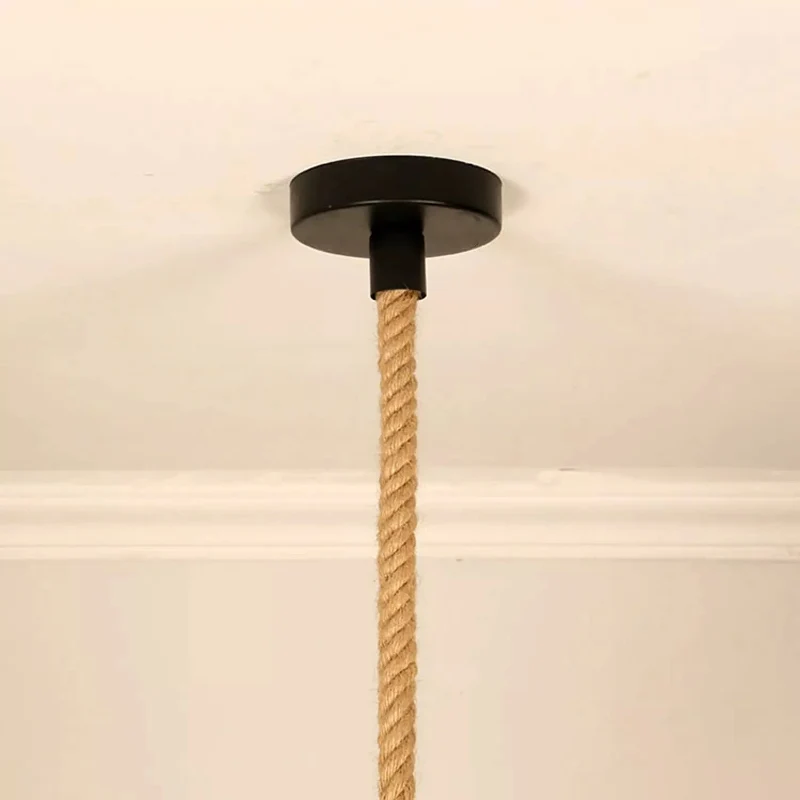 Hanfseil lampe im gebürstet silber esstisch hängelampen~1615