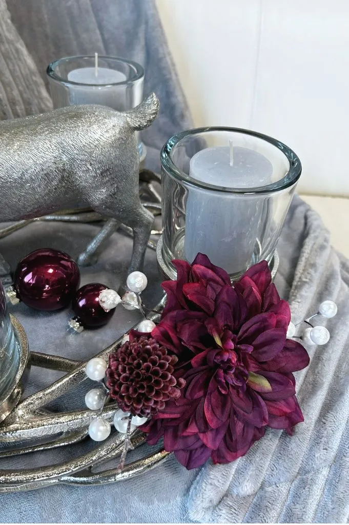 Adventskranz Alu. m Glas