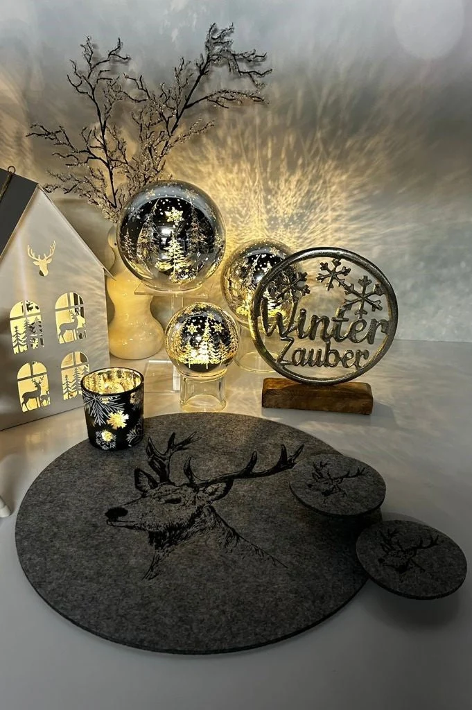 Metallring mit Schriftzug "Winterzauber"
