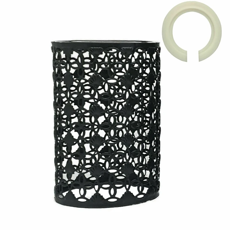 Marokkanischer Ornament Lampenschirm – Schwarz Easy Fit | Ø 9,5cm | E27 , B22 ~1380
