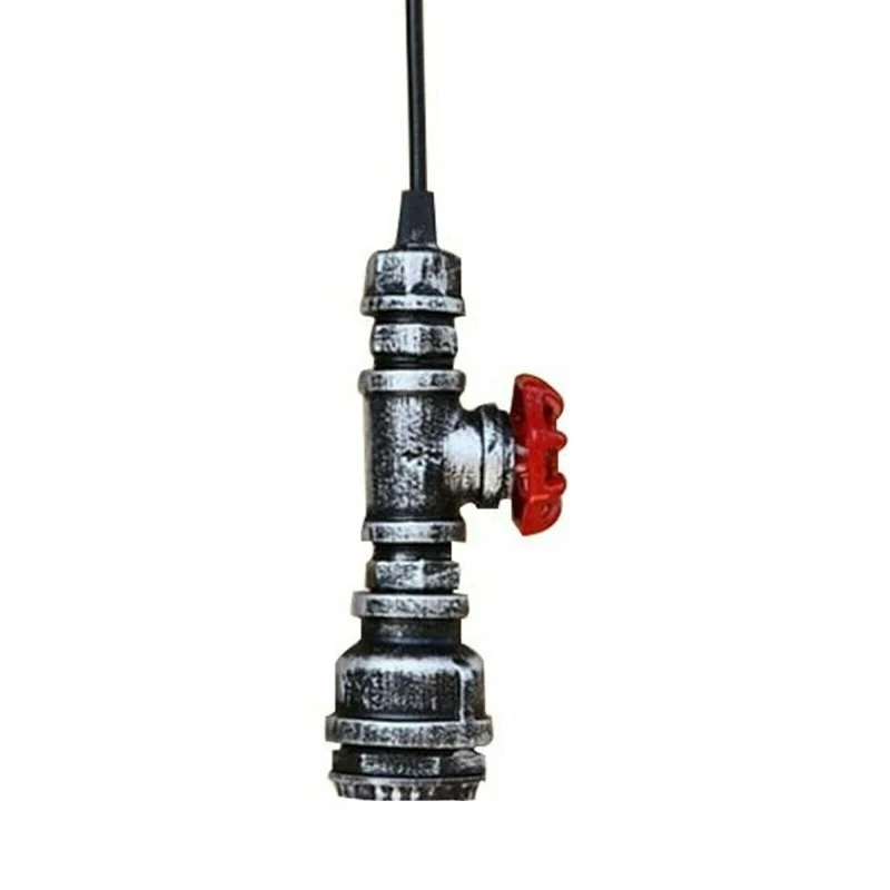 Wasserrohr-Pendelleuchte – Industrieller Retro-Stil – E27 – Gebürstetes Silber~1253