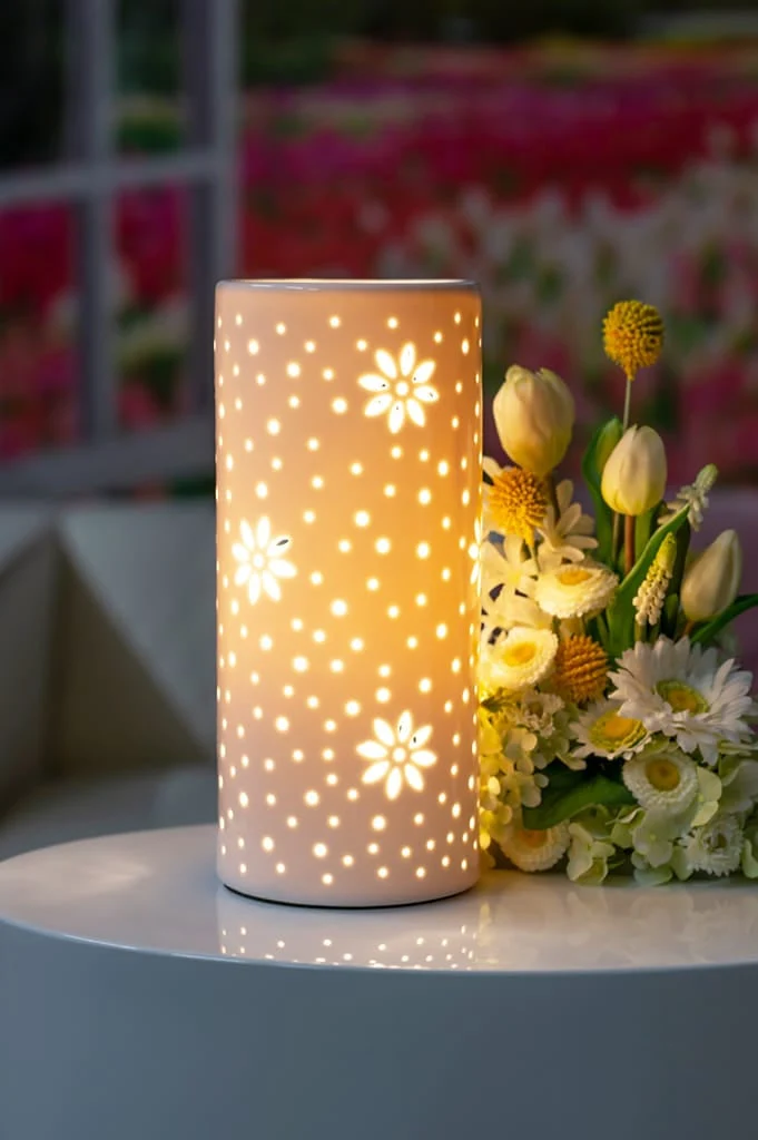 Lampe Tadino weiß-creme