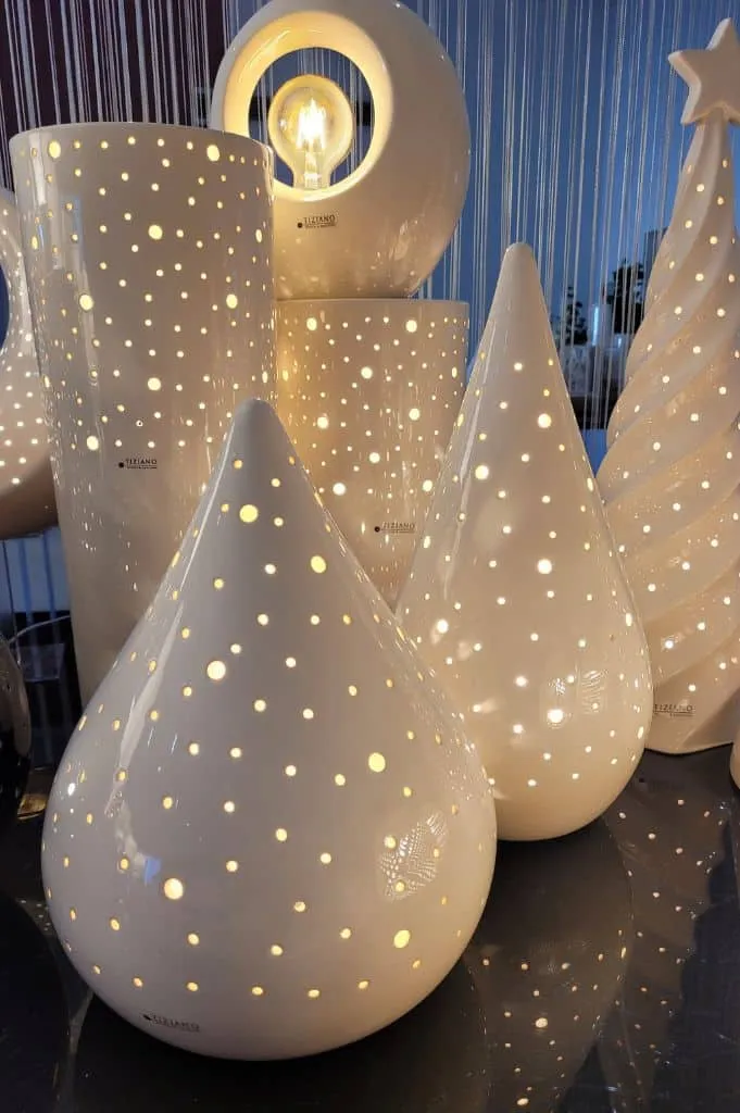 Deko Lampe Valeno weiß-creme