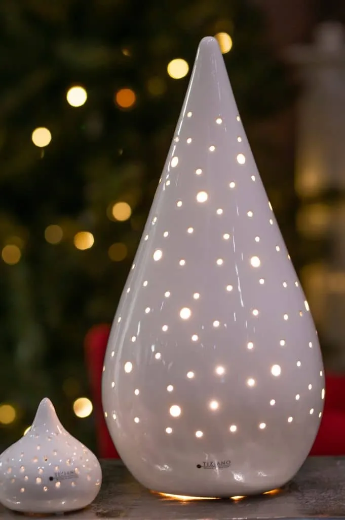 Deko Lampe Valeno weiß-creme