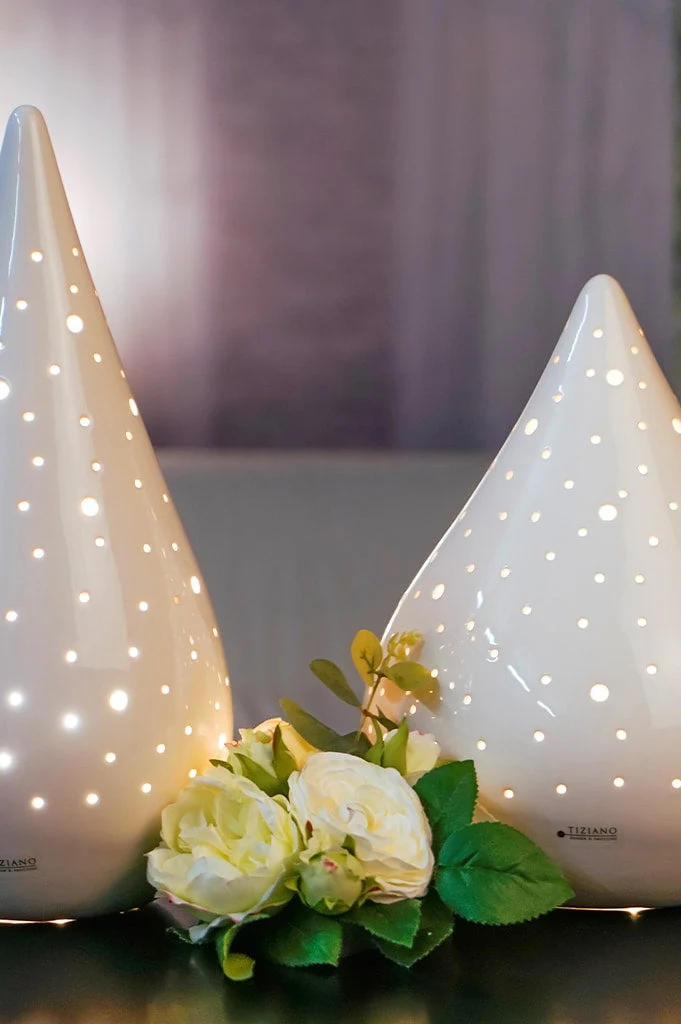 Deko Lampe Valeno weiß-creme