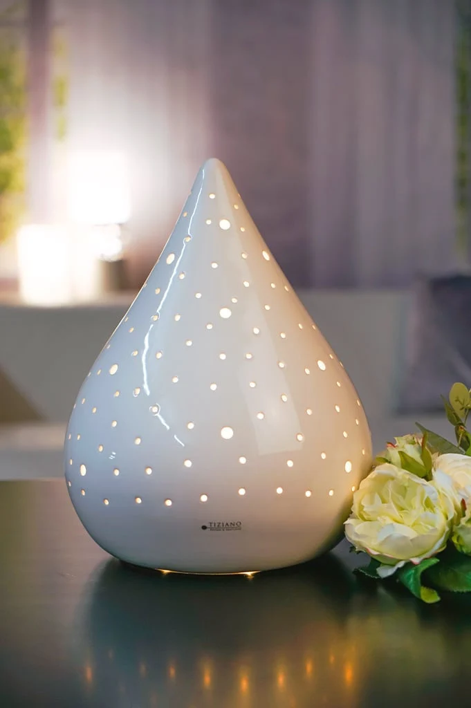 Deko Lampe Valeno weiß-creme