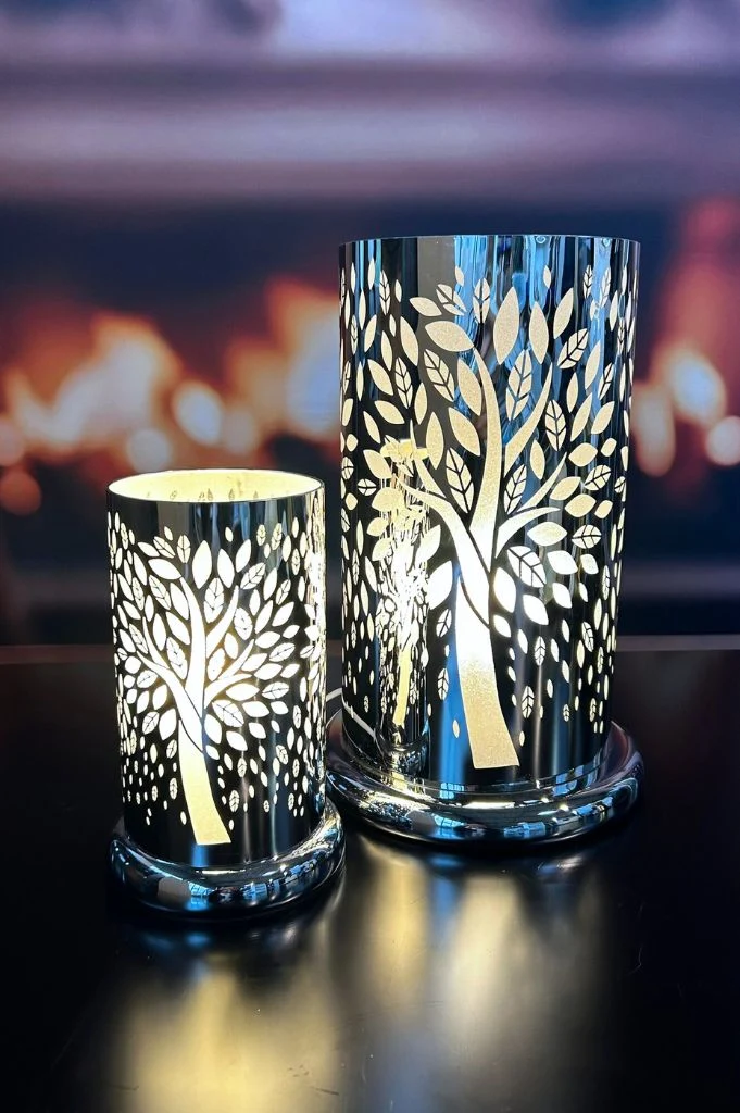 Touch Lampe Baum silber