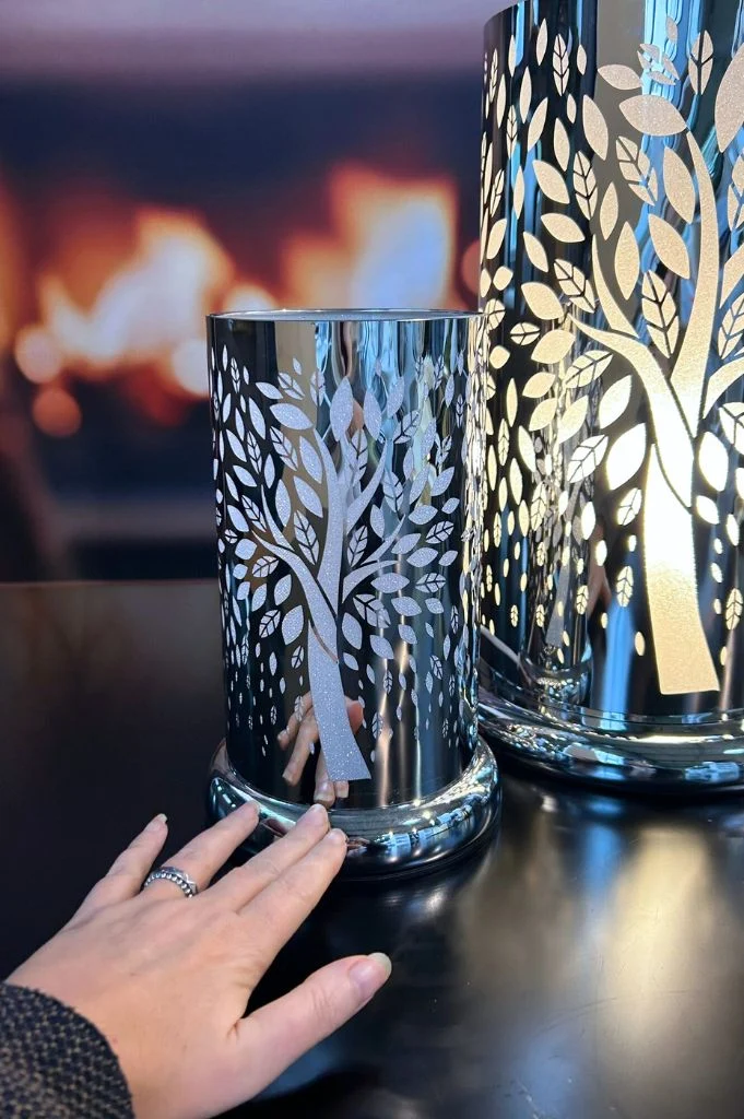 Touch Lampe Baum silber