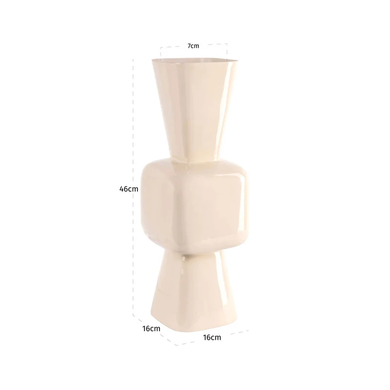 Richmond Vase Brooks Tapioca - Bodenvase aus Eisen, 46 cm hoch