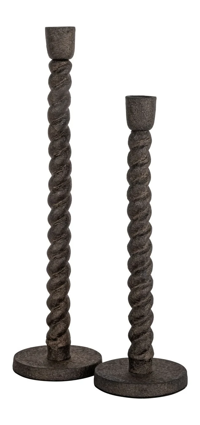 Kerzenhalter Milena Richmond Aluminium Antik-Messing-Optik, 28,5 cm