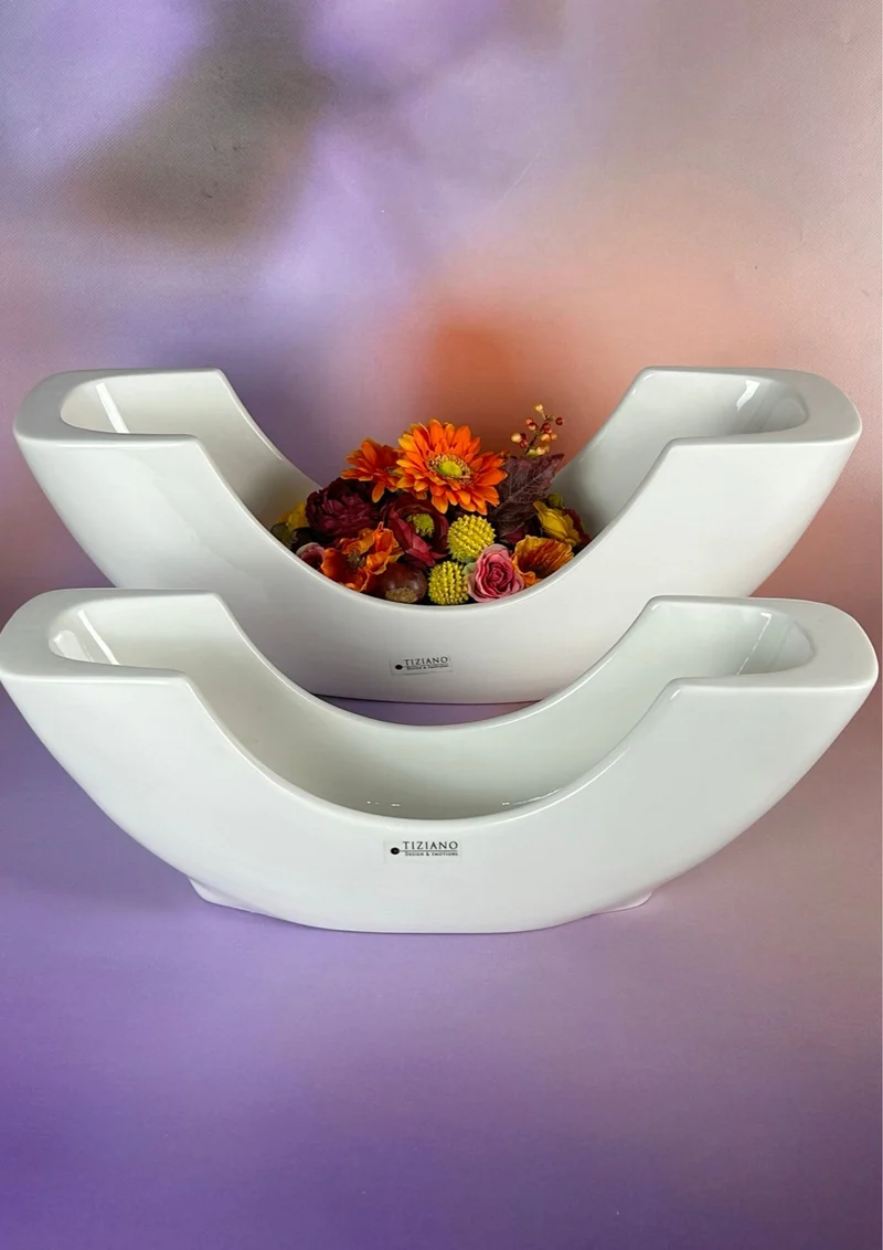 XL Schale Butera creme-weiß