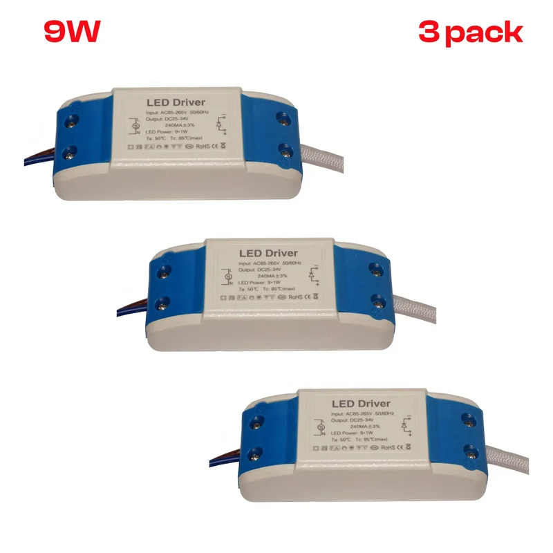 LEDSONE 9W LED Driver Kompakter Konstantstrom-Trafo 240mA ~1107