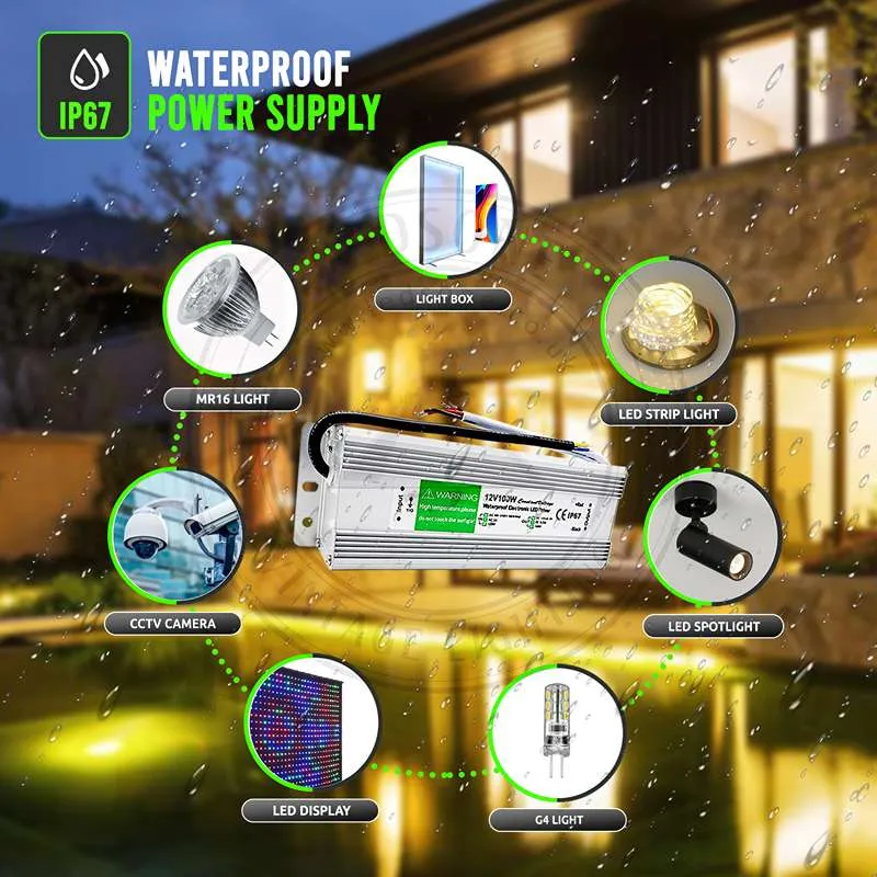 Ledsone Wasserdichter LED Trafo 12V 10W IP67 Netzteil ~1099