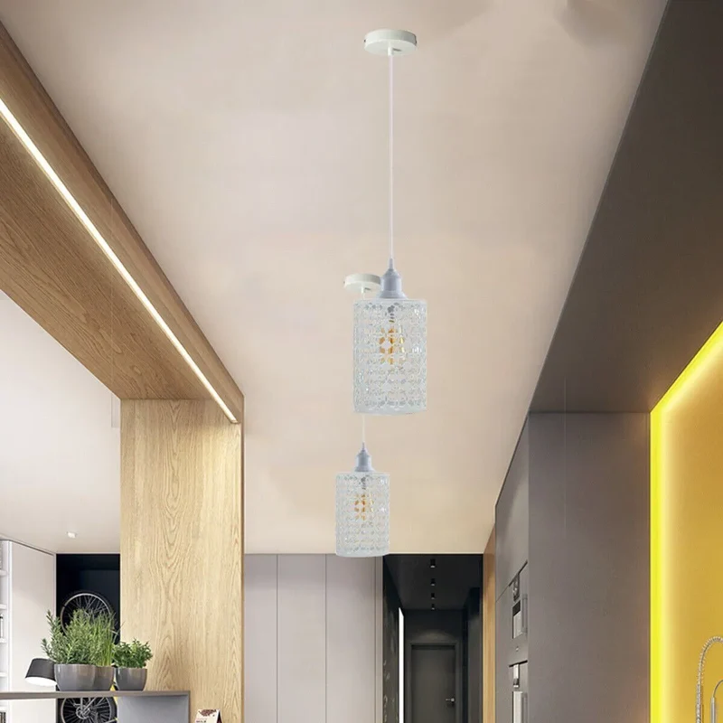 Marokkanischer Ornament Lampenschirm – Weiß Easy Fit | Ø 9,5cm | E27 , B22 ~1228