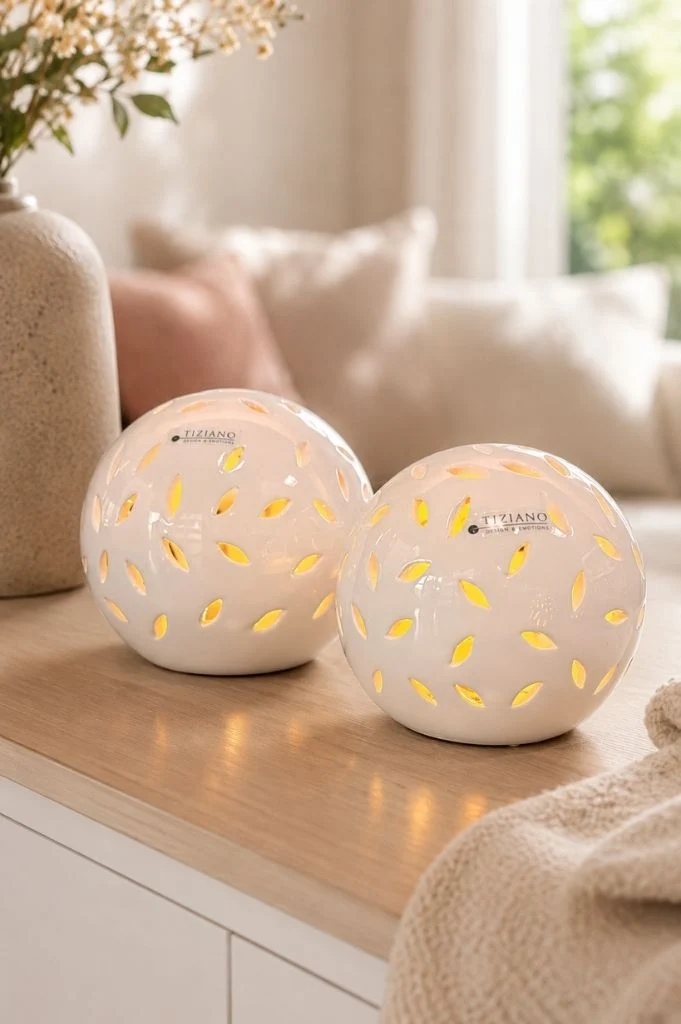 Lichtkugel Villari LED creme-weiß neue Größen