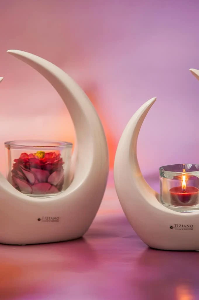 Deko Licht Cecita mit Klarglas weiß-creme