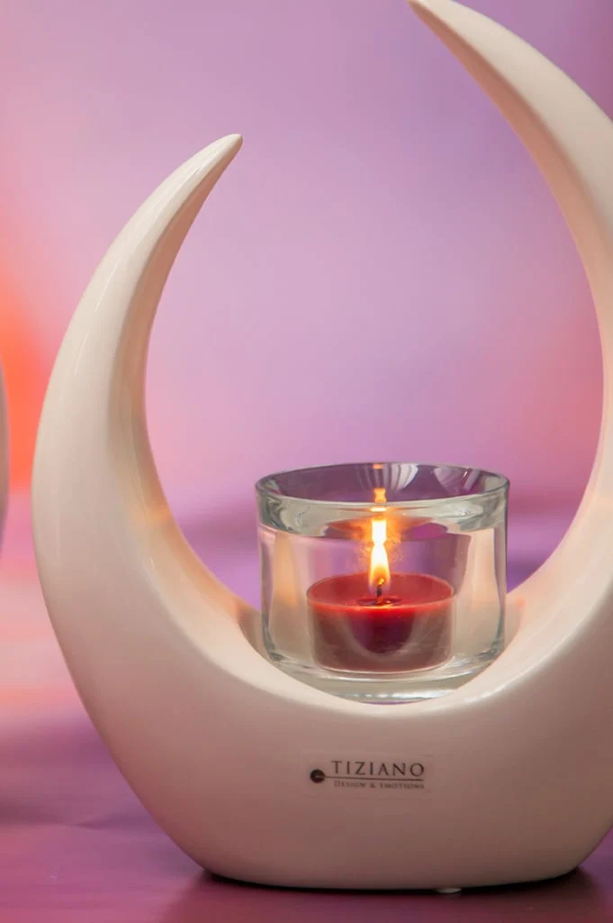 Deko Licht Cecita mit Klarglas weiß-creme