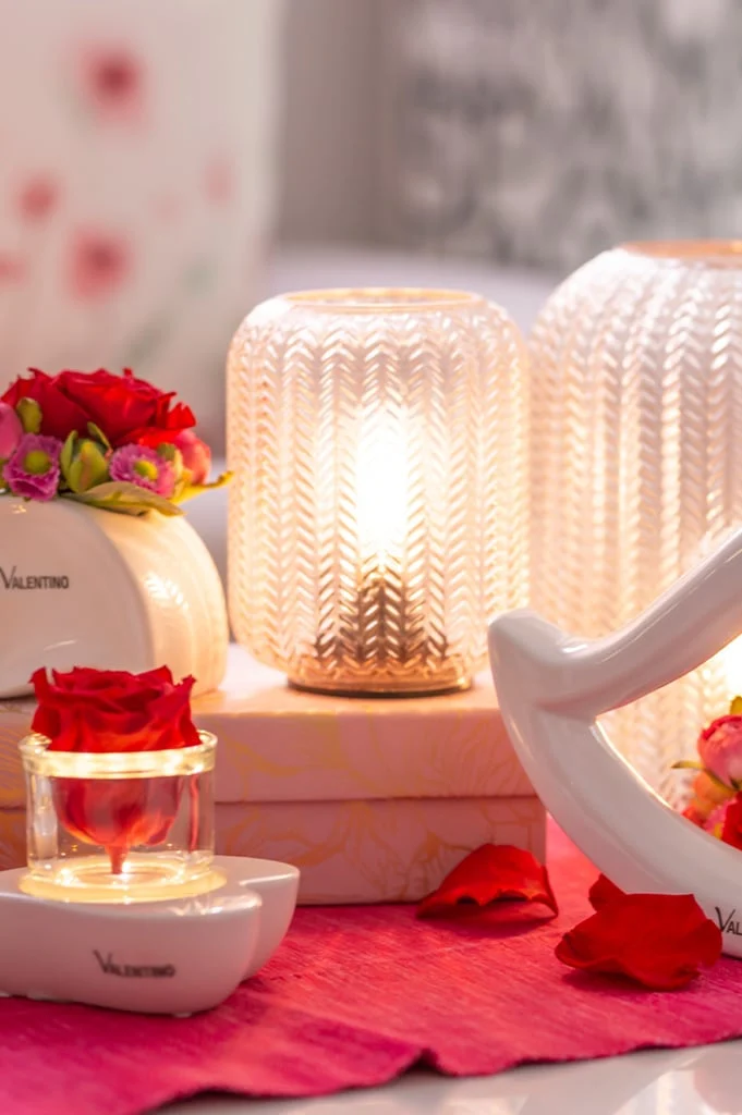 Lampe Bali LED rosa