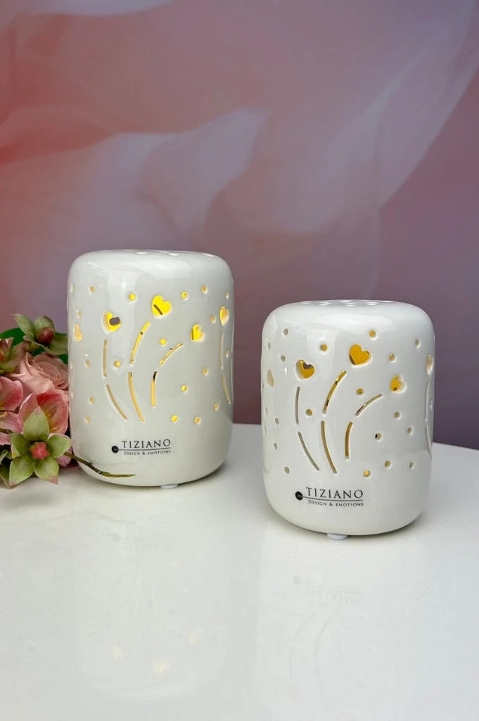 Licht Bolero-Herz LED creme-weiß