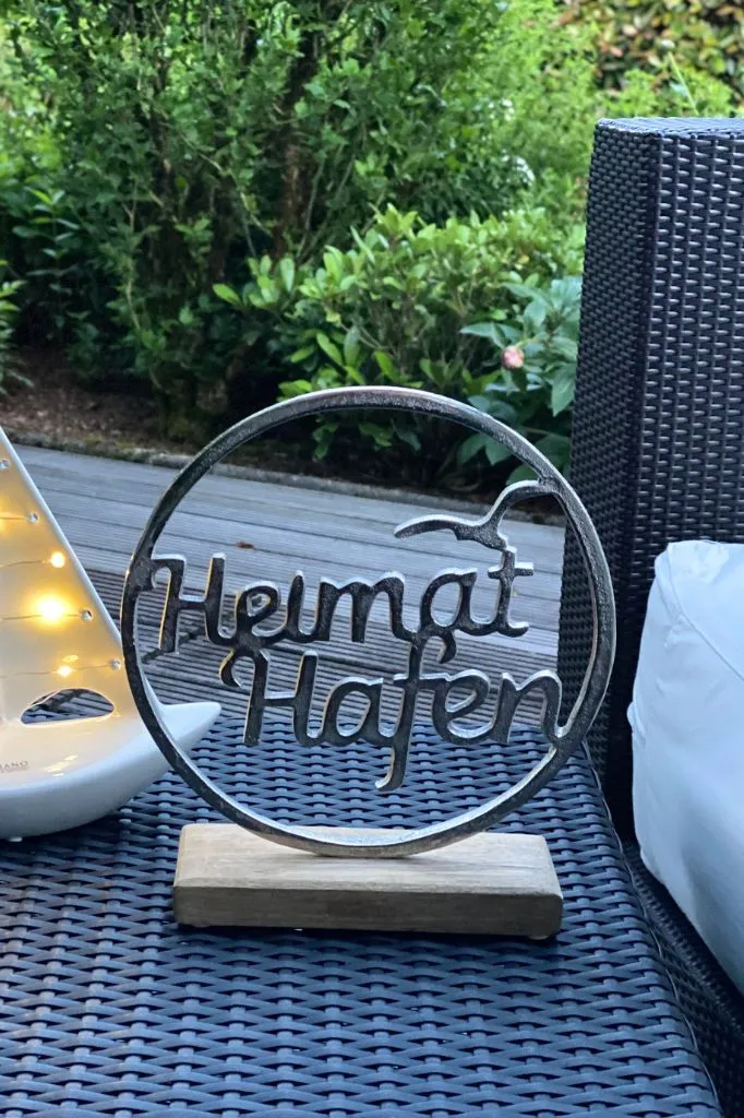 Dekoobjekt Heimathafen auf Holz 24cm