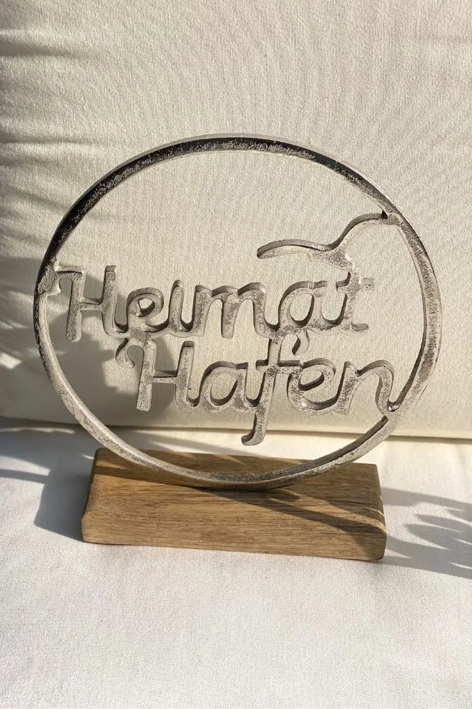Dekoobjekt Heimathafen auf Holz 24cm