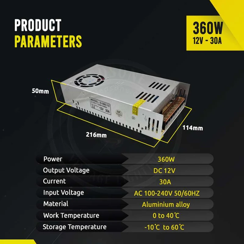 12V 30A 360W Schaltnetzteil 230v auf 12v,Transformator~1090