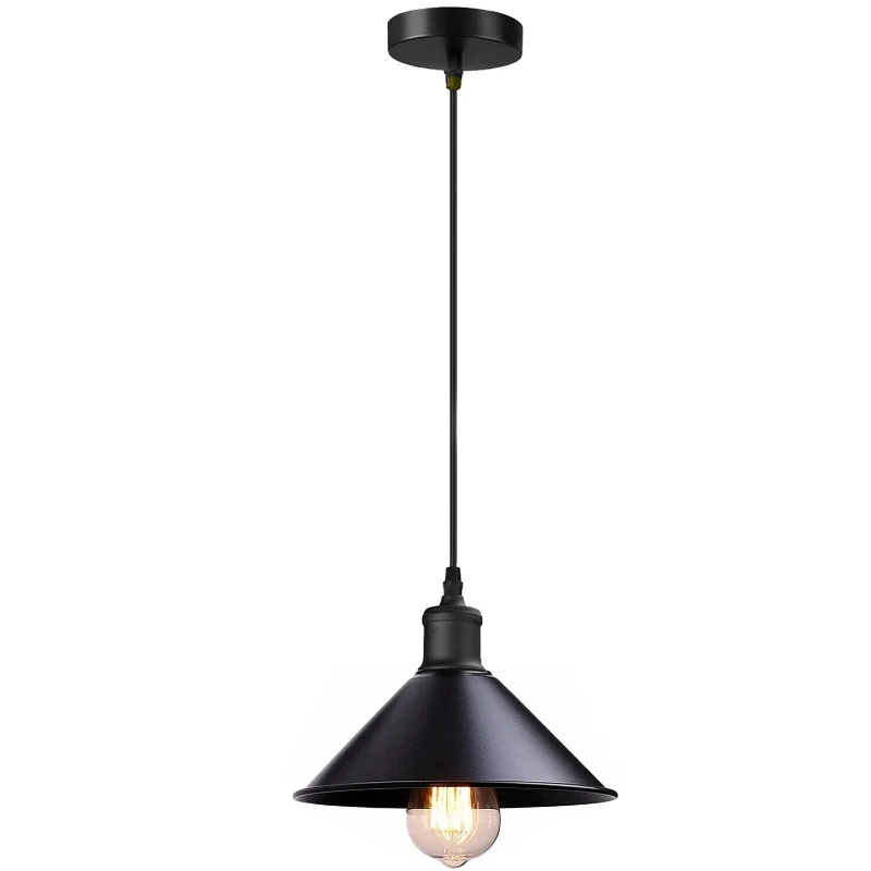 Pendelleuchte schwarz industrial Kegel deko lampen~1491