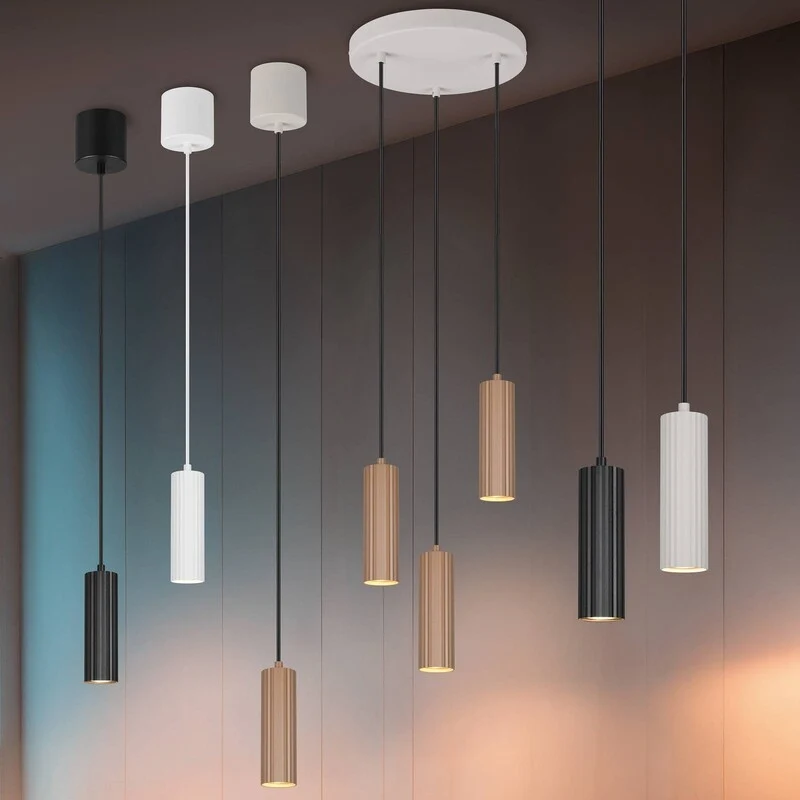 B-Ware TRIO Pendelleuchte Hängeleuchte Soka GU10 3-flammig LED Lampe Metall coffee 28cm