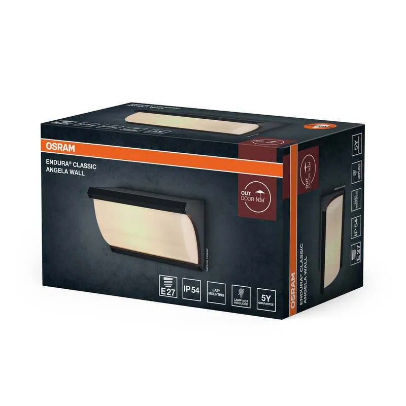 B-Ware OSRAM Wandleuchte Außen Angela E27 IP54 Gartenleuchte Lampe dunkelgrau robust