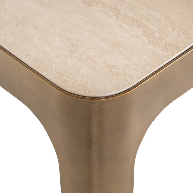 Richmond Säule Claridge gold antique – runder Deko-Sockel, 100 cm