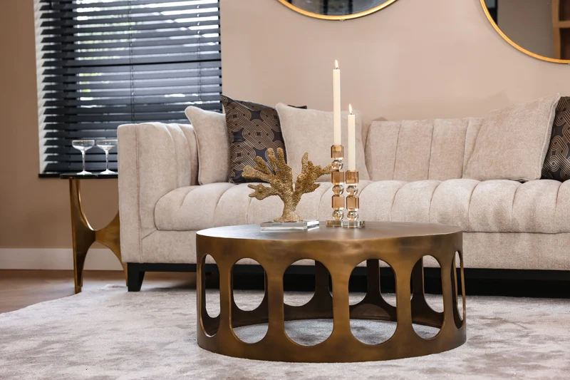 Richmond Kerzenhalter Meral Glas Braun klein – edles Deko-Accessoire
