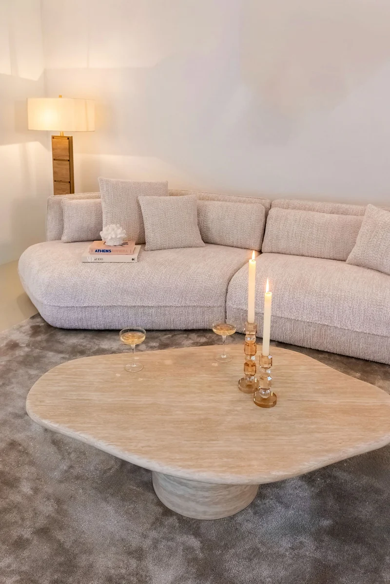Richmond Kerzenhalter Meral Glas Braun klein – edles Deko-Accessoire