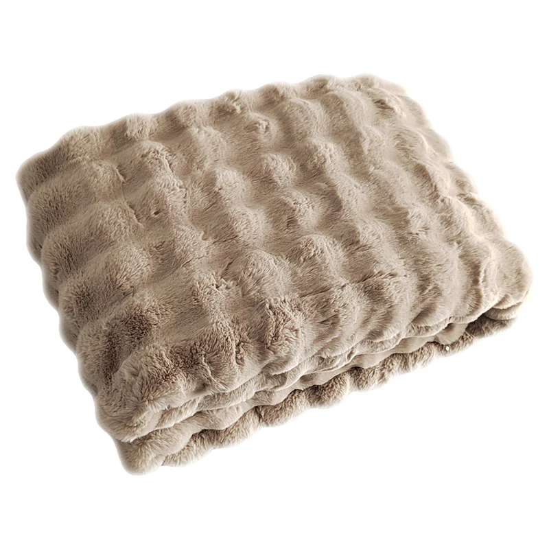 Decke Nordic Plush beige 200x300 cm – flauschige Kuscheldecke