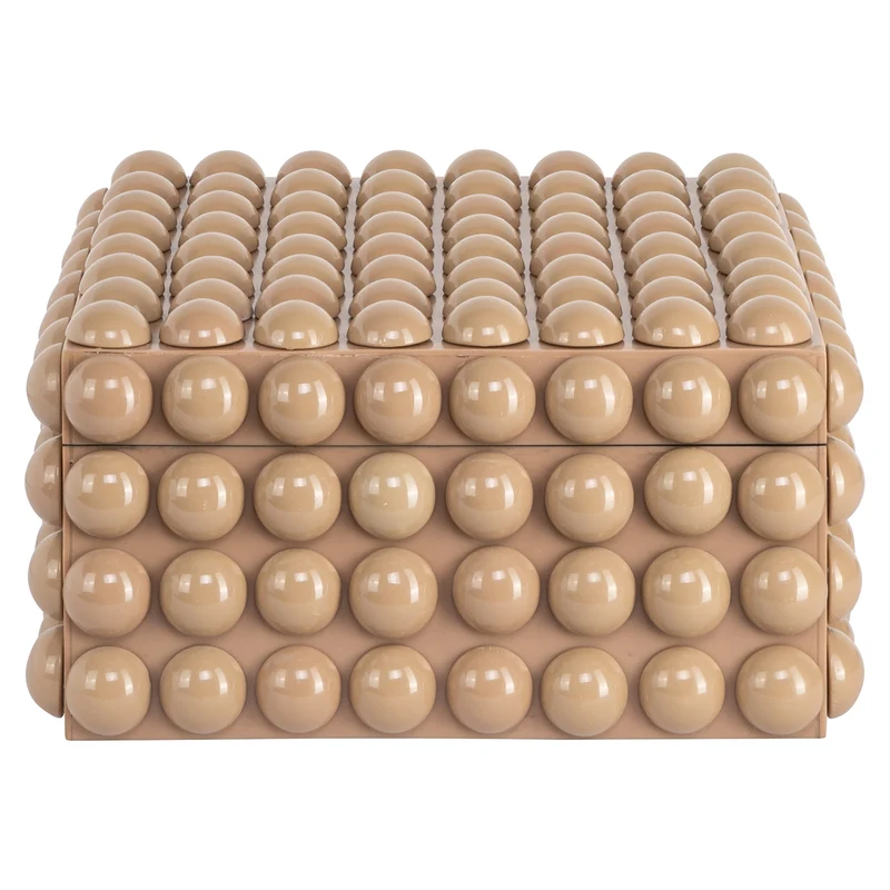Richmond Aufbewahrungsbox Ash beige – dekorative Box aus Harz & MDF