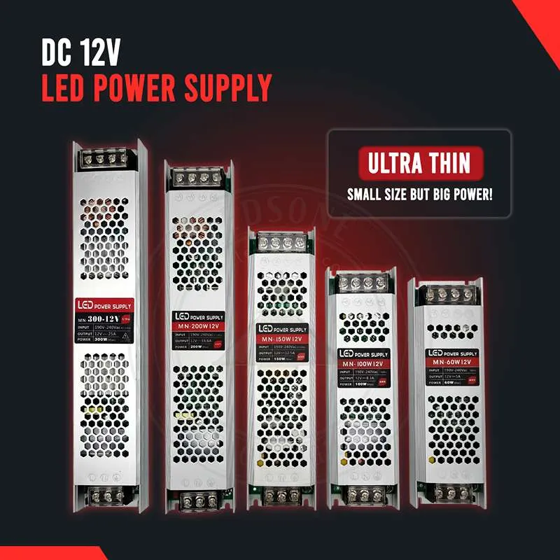 12V LED Trafo 300W 25A Konstantspannung – Slim Netzteil Treiber | IP20 ~4154