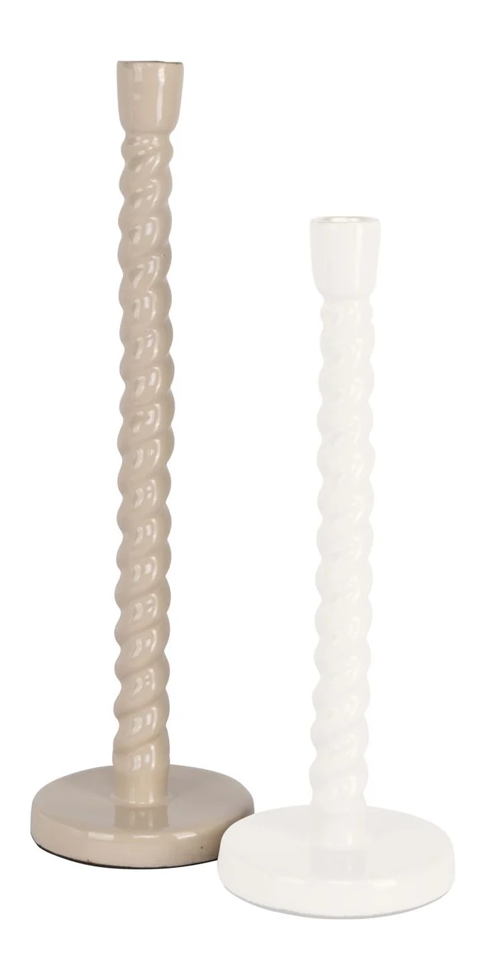 Kerzenhalter Nena tapioca large - eleganter Aluminium Kerzenständer