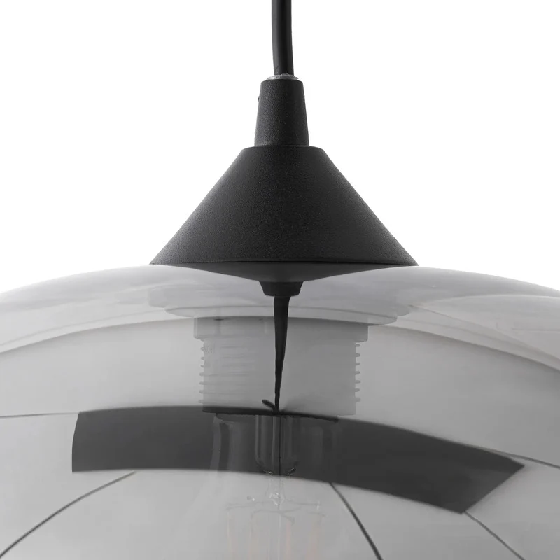 B-Ware Lindby Hängeleuchte Marla 6-flammig LED Pendelleuchte Lampe dimmbar rauchgrau